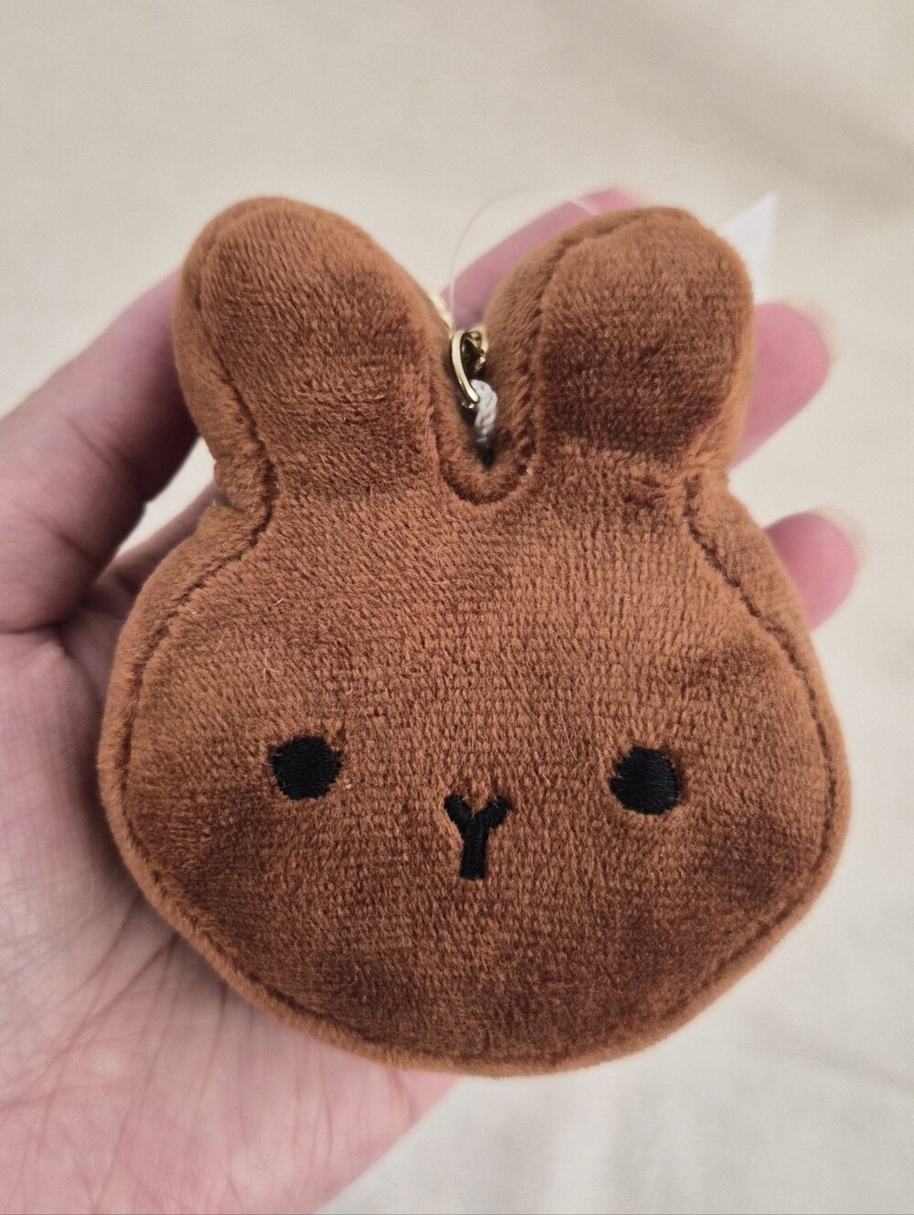Miffy Brown Plush Charm Keychain